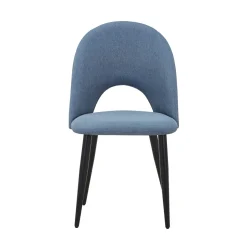 Silla BONY azul con patas de metal