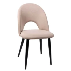 Silla BONY beige con patas de metal