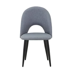 Silla BONY gris con patas de metal