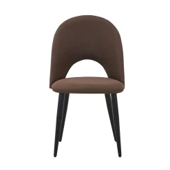 Silla BONY Marrón con patas de metal