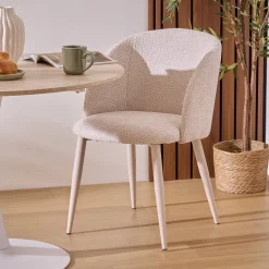Silla CELESTE bouclé beige
