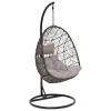 Silla Columpio Negro Con Cojín Beige