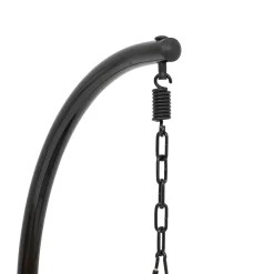 Silla Columpio Negro Con Cojín Beige