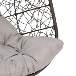Silla Columpio Negro Con Cojín Beige