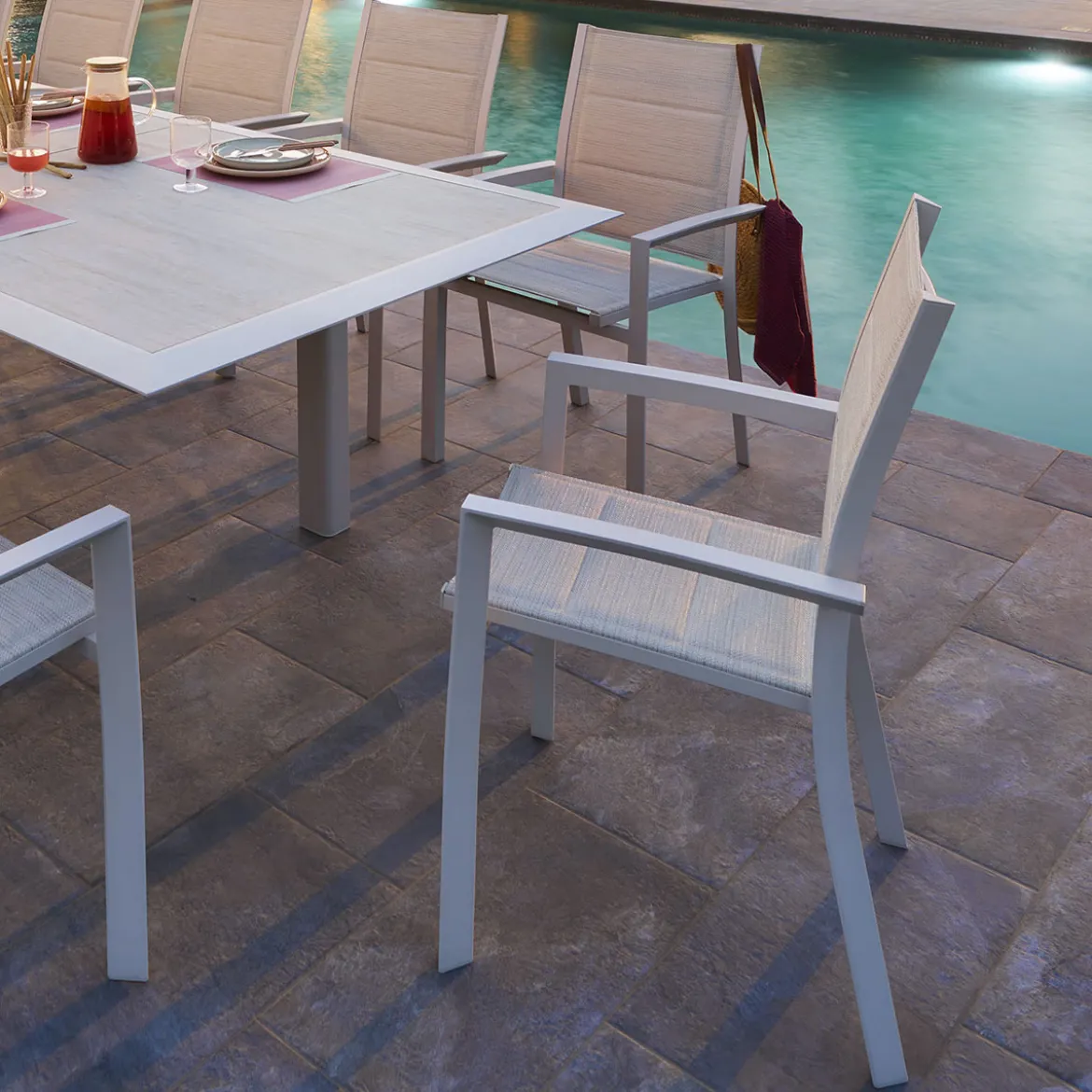 Silla con reposabrazos ALLURE ATHEA beige avoin