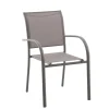 Silla con reposabrazos PIAZZA noisette/café