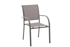 Silla con reposabrazos PIAZZA noisette/café
