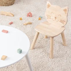 Silla de gato PIA marrón de madera 50x28x30cm