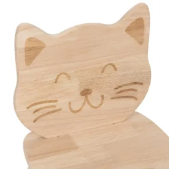 Silla de gato PIA marrón de madera 50x28x30cm