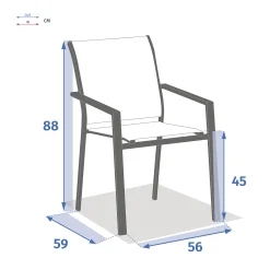 Silla ESSENTIA lino y blanco