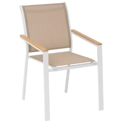 Silla ESSENTIA lino y blanco