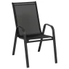 Silla gris antracita de metal y textileno