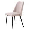 Silla KAFUE de tejido beige con patas negras