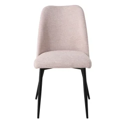 Silla KAFUE de tejido beige con patas negras