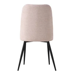 Silla KAFUE de tejido beige con patas negras