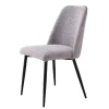 Silla KAFUE de tejido gris con patas negras