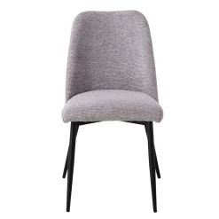 Silla KAFUE de tejido gris con patas negras