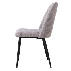 Silla KAFUE de tejido gris con patas negras