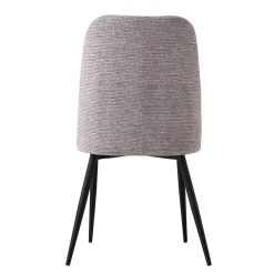Silla KAFUE de tejido gris con patas negras