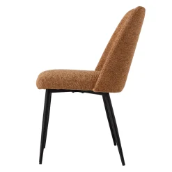 Silla KAFUE de tejido ocre con patas negras
