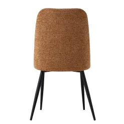 Silla KAFUE de tejido ocre con patas negras