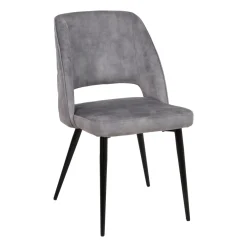Silla KAI de terciopelo gris