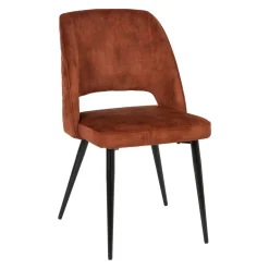 Silla KAI de terciopelo ámbar