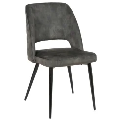 Silla KAI de terciopelo verde oscuro