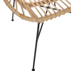 Silla KEKO natural de ratán y metal