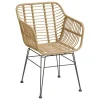 Silla LAMBADA de ratán gris