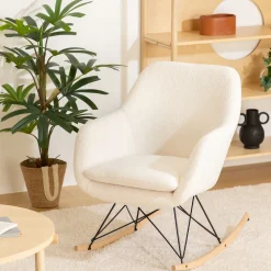 Silla mecedora Blanca 65x80x83Cm