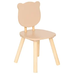 Silla oso DOUCEUR beige de madera de pino 49x26cm