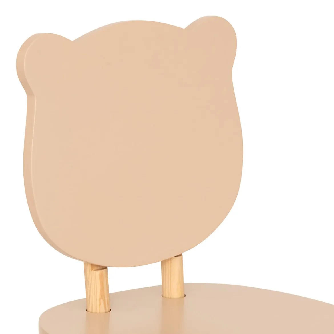 Silla oso DOUCEUR beige de madera de pino 49x26cm
