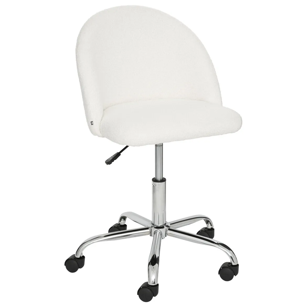 Silla para escritorio GEOS blanca de terciopelo