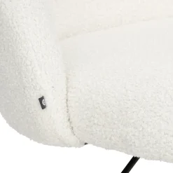 Silla para escritorio GEOS blanca de terciopelo