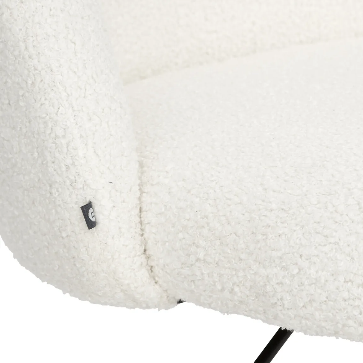 Silla para escritorio GEOS blanca de terciopelo