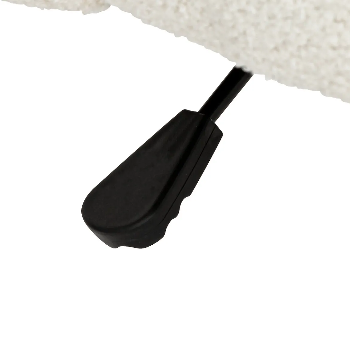 Silla para escritorio GEOS blanca de terciopelo