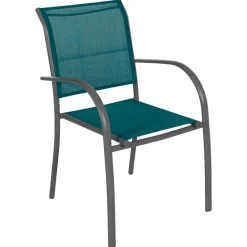 Silla PIAZZA azul canard y graphite
