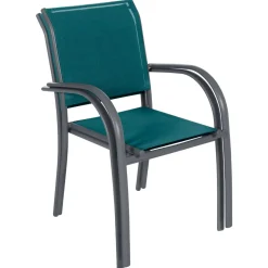 Silla PIAZZA azul canard y graphite