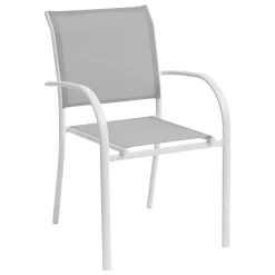 Silla PIAZZA galet y blanco