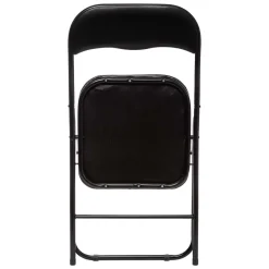 Silla plegable con asiento negro