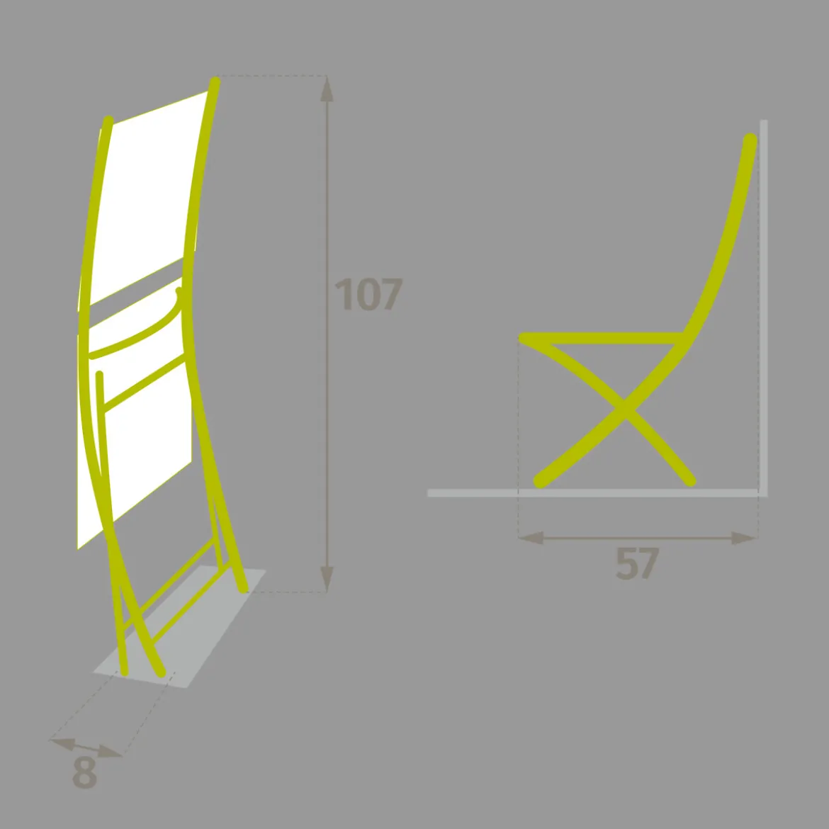 Silla plegable ESSENTIA verde