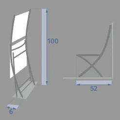 Silla plegable metálica MODULA naranja