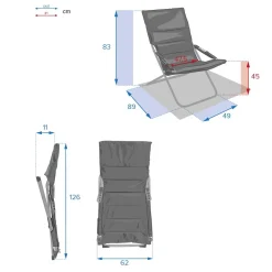 Silla relax MILOS gris ardosia