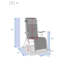 Silla relax SILOS gris antracite