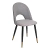 Silla RICK gris con patas metálicas
