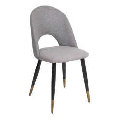 Silla RICK gris con patas metálicas