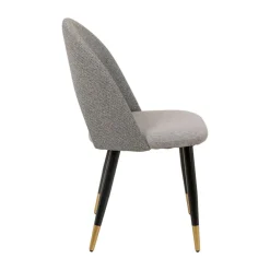 Silla RICK gris con patas metálicas