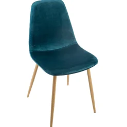 Silla Roka Terciopelo Azul 45x53x87Cm