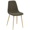 Silla ROKA verde de terciopelo